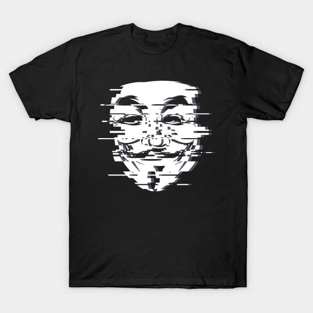 Anon Glitch White T-Shirt by Starquake